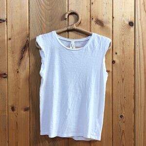 White Sleeveless Top
